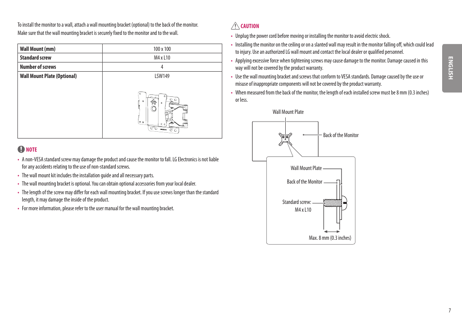 LG BQ60QC 34" 1440p HDR Curved Monitor User Manual | Page 7 / 30