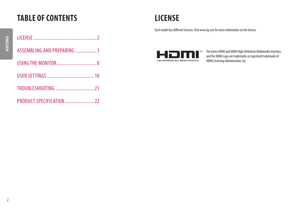 LG 27ML600M-B 27" 16:9 Radeon FreeSync IPS Monitor User Manual | Page 2 / 30