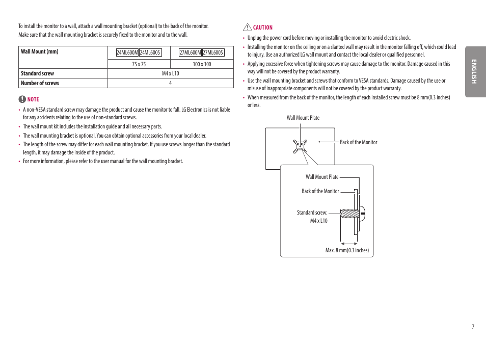 LG 27ML600M-B 27" 16:9 Radeon FreeSync IPS Monitor User Manual | Page 7 / 30