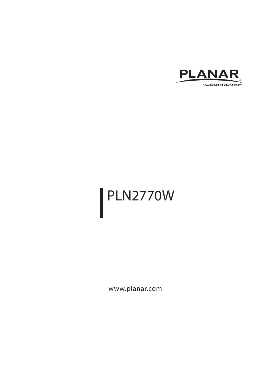 Planar Systems PLN2770W 27" 16:9 IPS Monitor User Manual | 22 pages