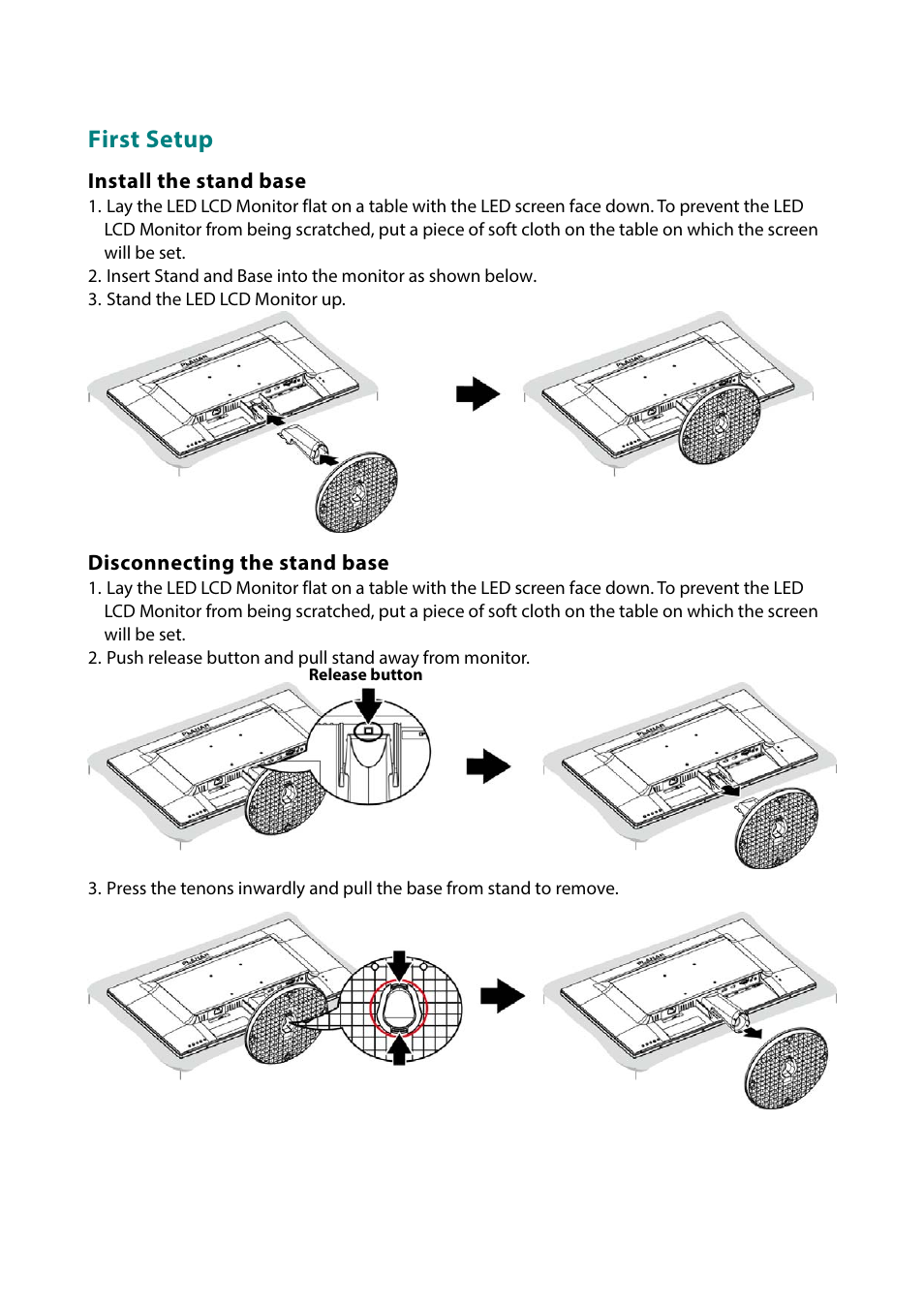 First setup | Planar Systems PLN2770W 27" 16:9 IPS Monitor User Manual | Page 8 / 22