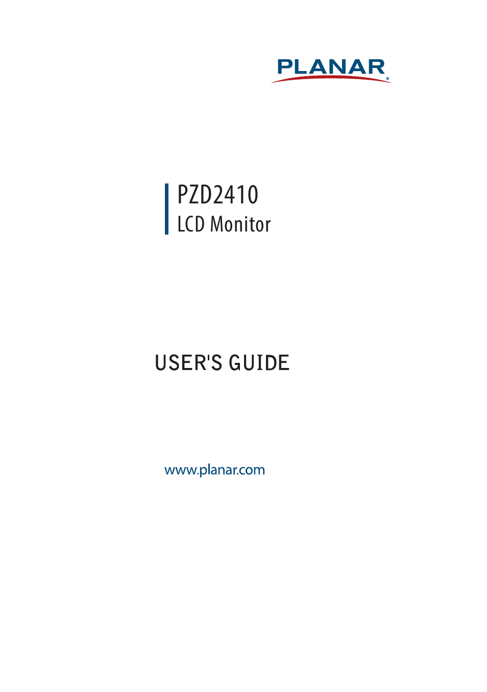 Planar Systems PZD2410 23.8" Monitor User Manual | 32 pages