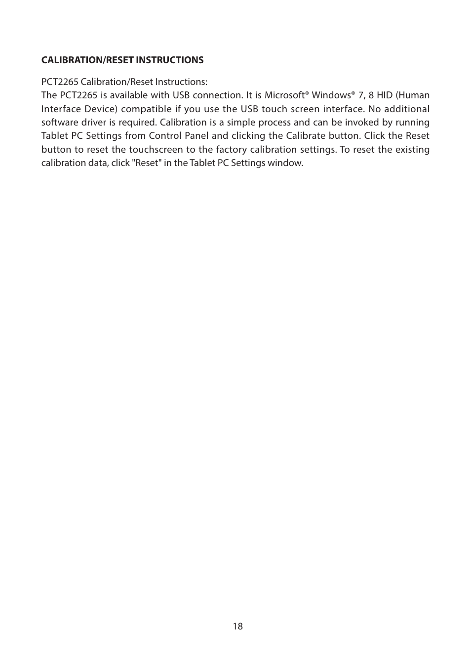 Planar Systems Helium PCT2265 21.5" Multi-Touch Monitor User Manual | Page 19 / 28