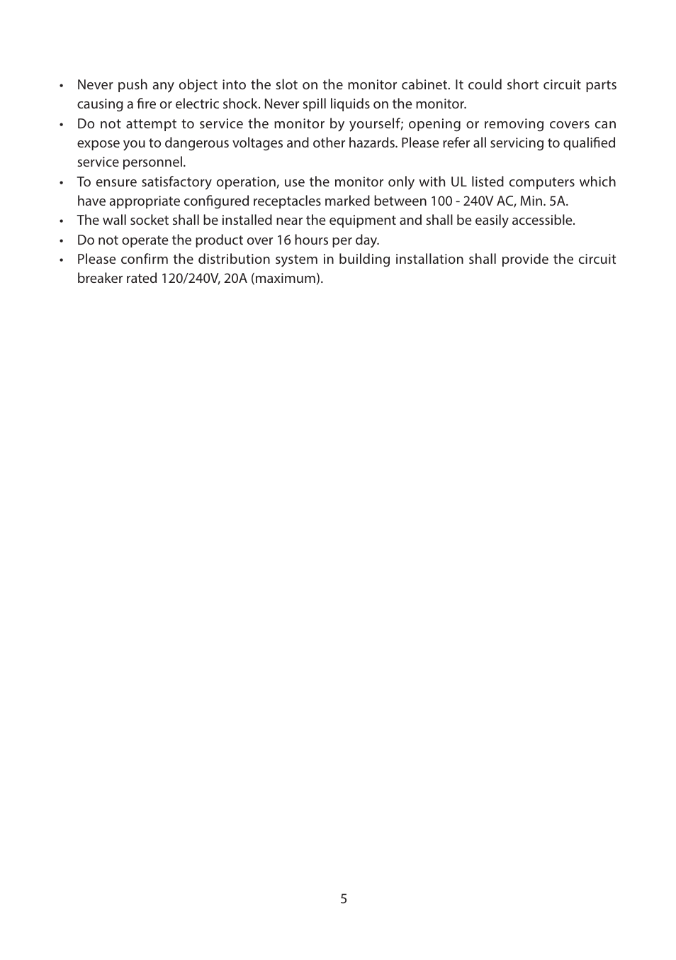 Planar Systems Helium PCT2265 21.5" Multi-Touch Monitor User Manual | Page 6 / 28