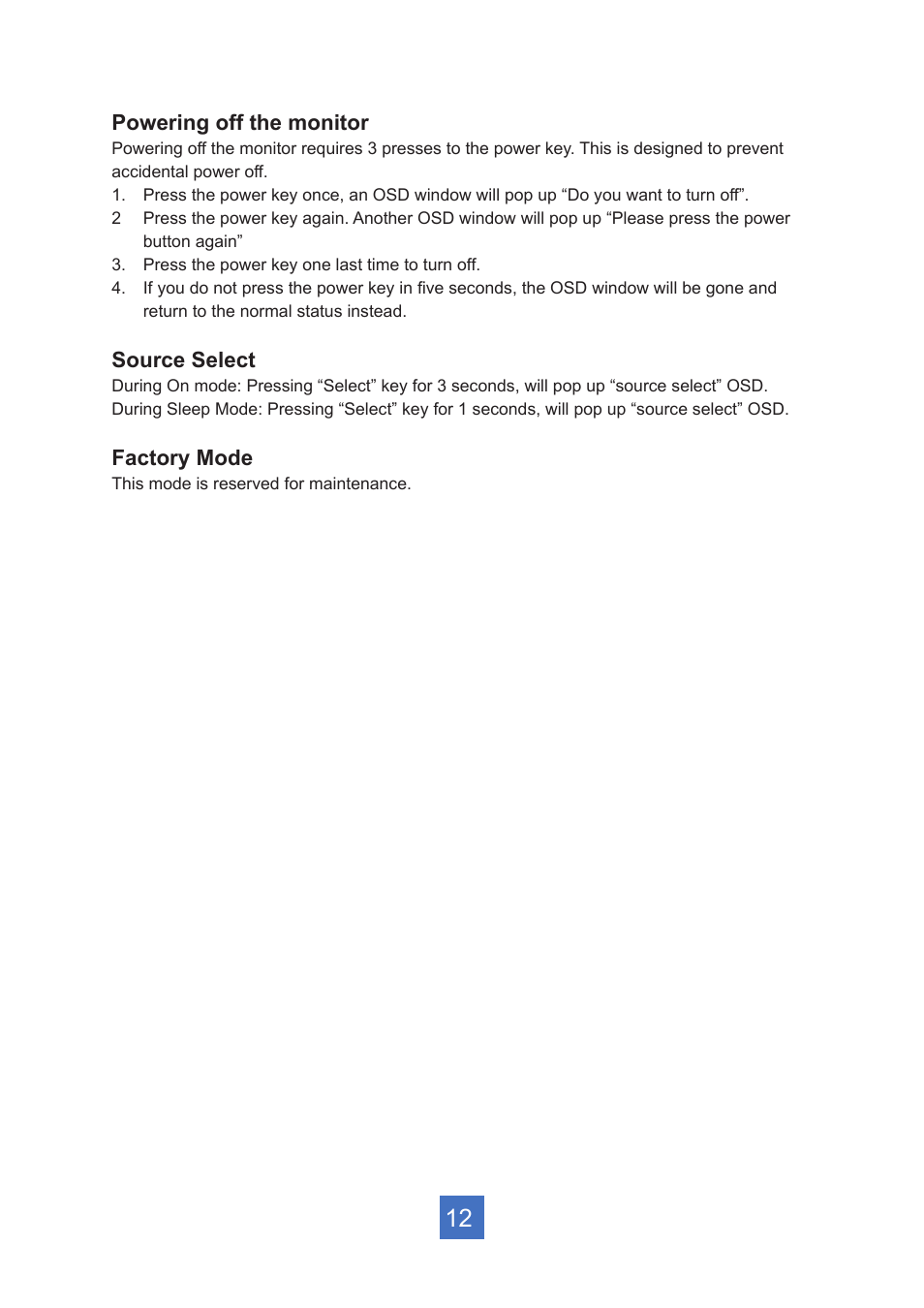 Planar Systems PT2245PW 21.5" Multi-Touch Specialty Monitor User Manual | Page 17 / 29