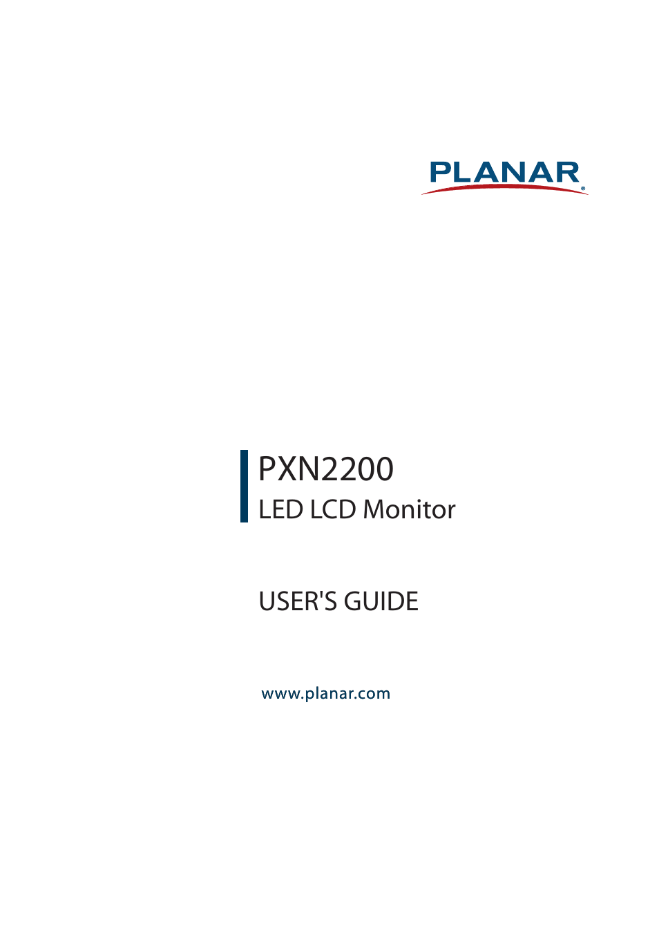 Planar Systems PXN2200 21.5" 16:9 IPS Monitor User Manual | 22 pages