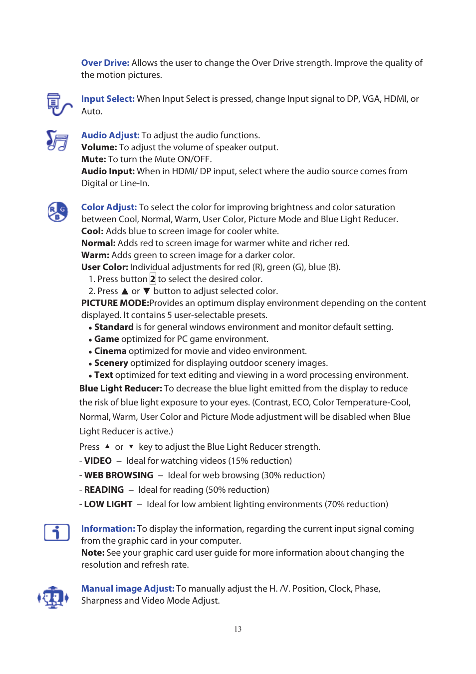 Planar Systems PXN2200 21.5" 16:9 IPS Monitor User Manual | Page 15 / 22