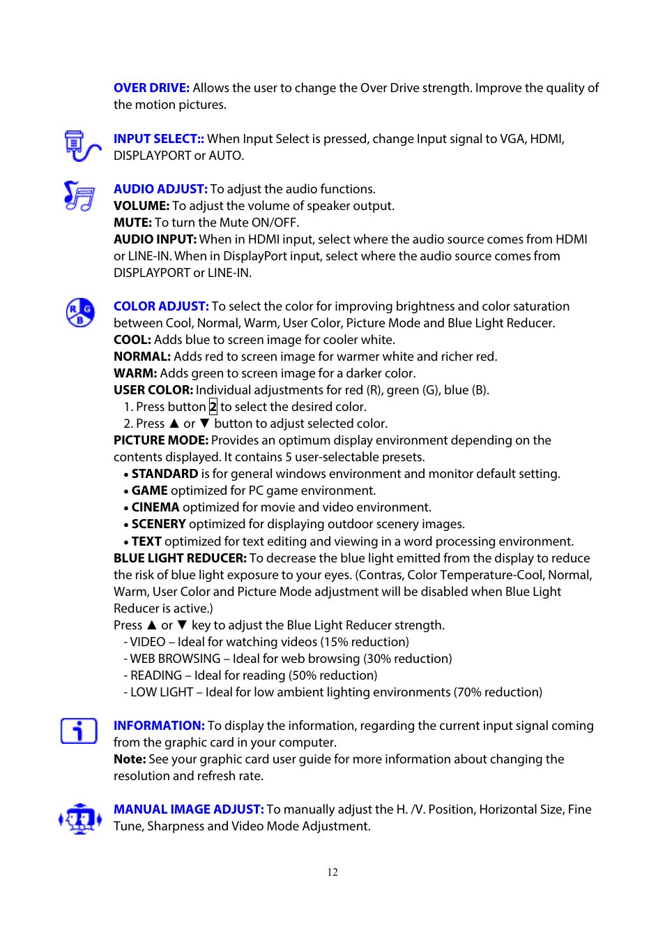 Planar Systems PCT2235 22" 16:9 Multi-Touch LCD Monitor User Manual | Page 14 / 21