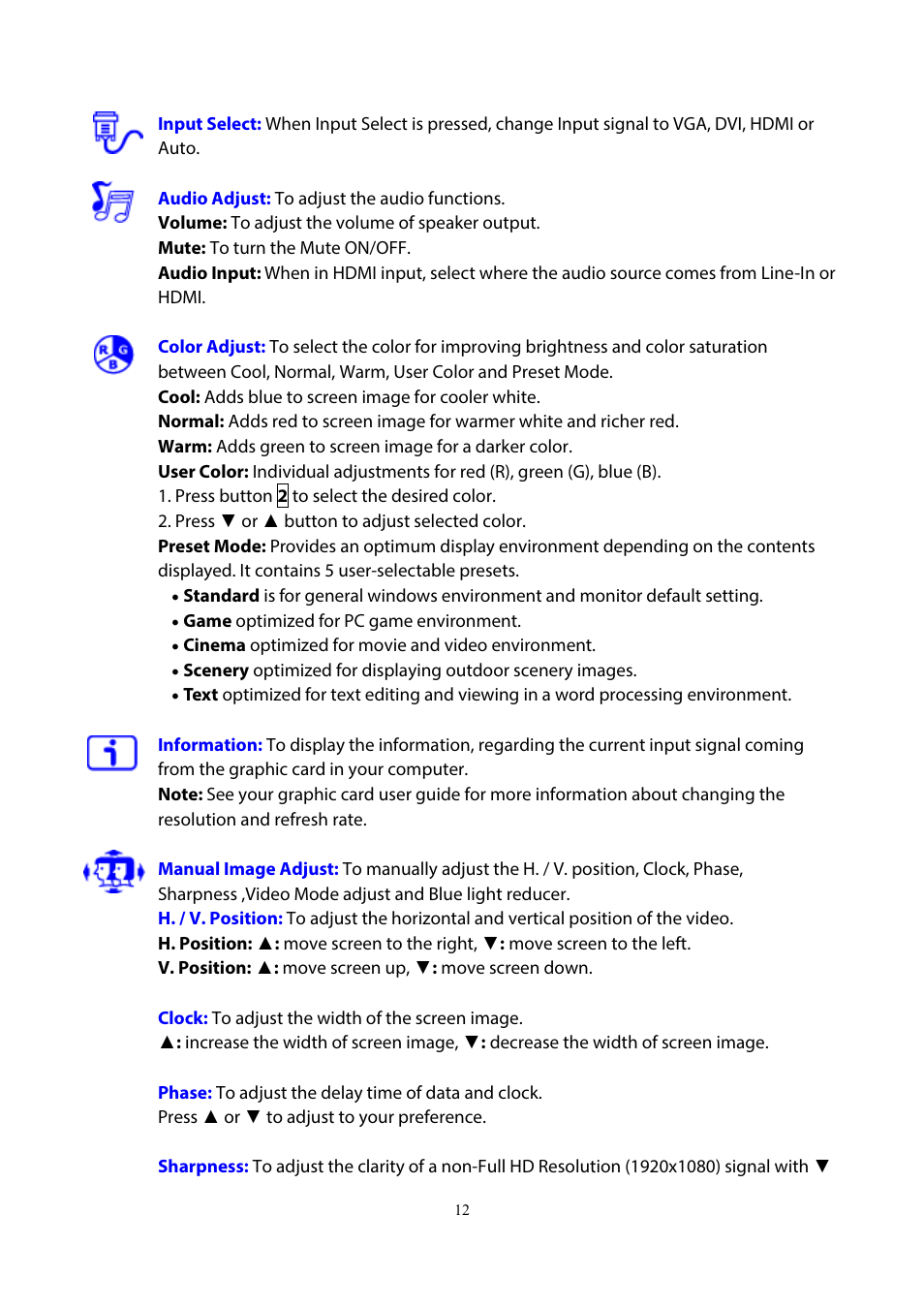 Planar Systems PXL2230MW 21.5" 16:9 Touchscreen LCD Monitor User Manual | Page 14 / 21