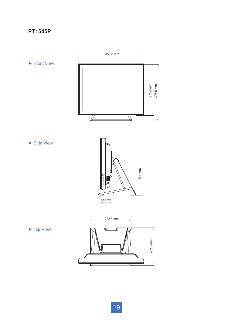 Pt1545p | Planar Systems PT1545R 15" 4:3 Resistive Touch Point of Sale LCD Monitor User Manual | Page 24 / 33