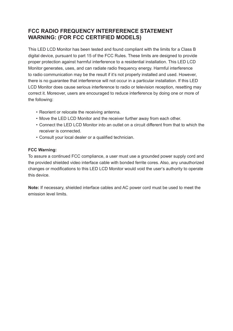 Planar Systems PT1545R 15" 4:3 Resistive Touch Point of Sale LCD Monitor User Manual | Page 3 / 33