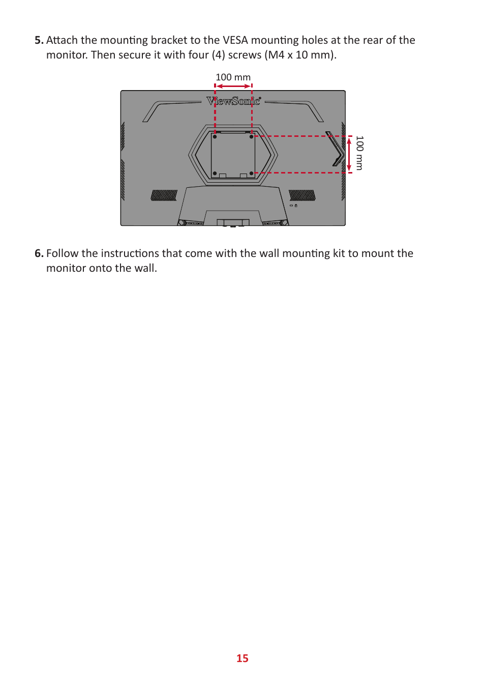 VIEWSONIC XG320U 32" 16:9 144 Hz FreeSync IPS Gaming Monitor User Manual | Page 15 / 83