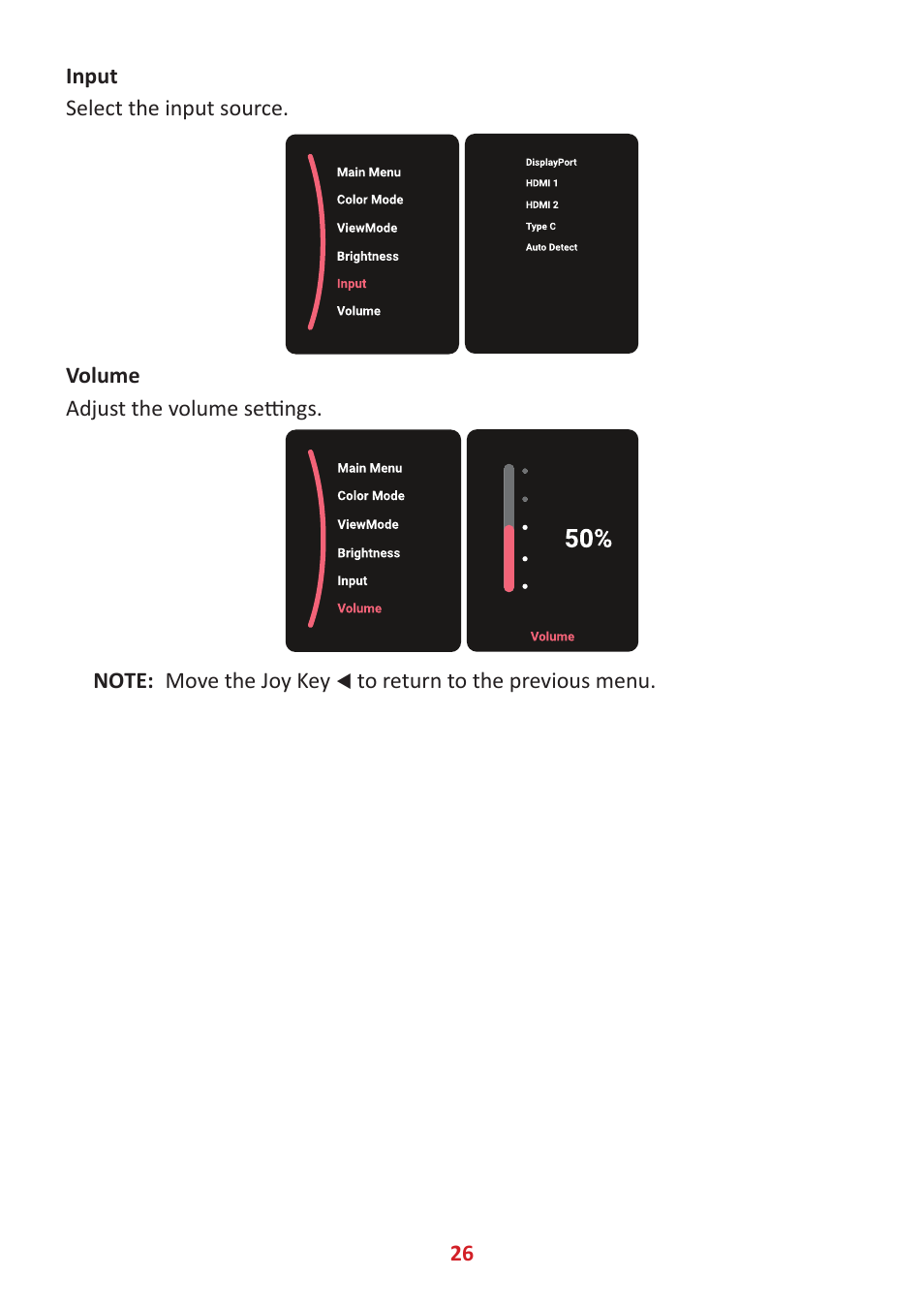 VIEWSONIC ColorPro 27" 4K HDR Monitor User Manual | Page 26 / 82
