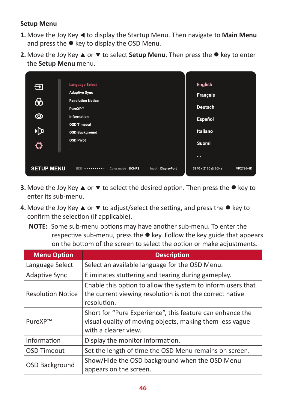 VIEWSONIC ColorPro 27" 4K HDR Monitor User Manual | Page 46 / 82