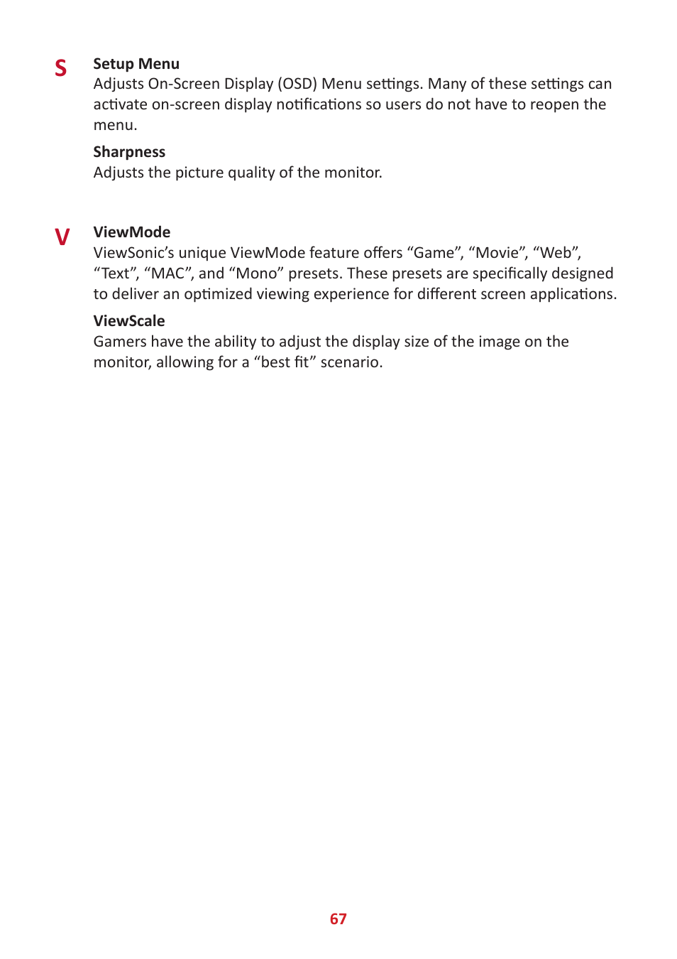 VIEWSONIC ColorPro 27" 4K HDR Monitor User Manual | Page 67 / 82