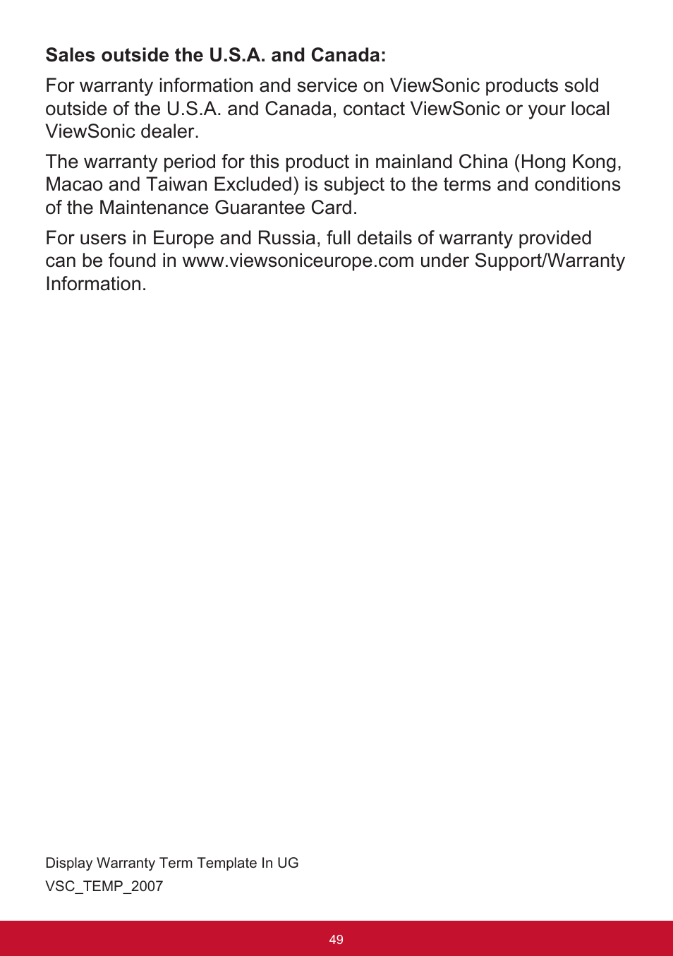 VIEWSONIC VX3211-2K-mhd 32" 16:9 IPS Monitor User Manual | Page 53 / 59
