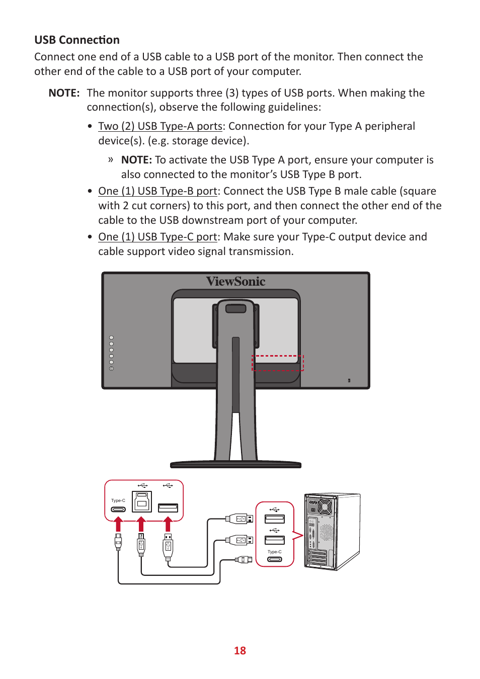VIEWSONIC VP3881a 37.5" 21:9 4K Curved IPS Monitor User Manual | Page 18 / 91
