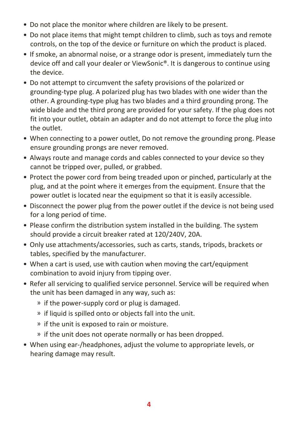 VIEWSONIC VP3881a 37.5" 21:9 4K Curved IPS Monitor User Manual | Page 4 / 91