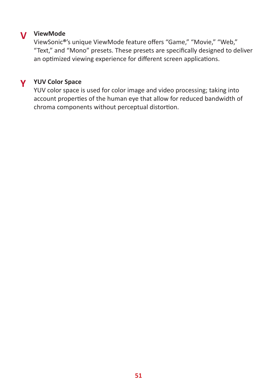 VIEWSONIC VG3448 34" 21:9 VA Monitor User Manual | Page 51 / 66