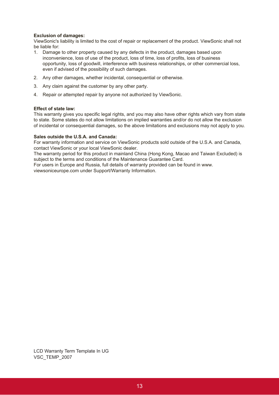 VIEWSONIC VX2276SMHD 21.5" 16:9 IPS Monitor User Manual | Page 21 / 24