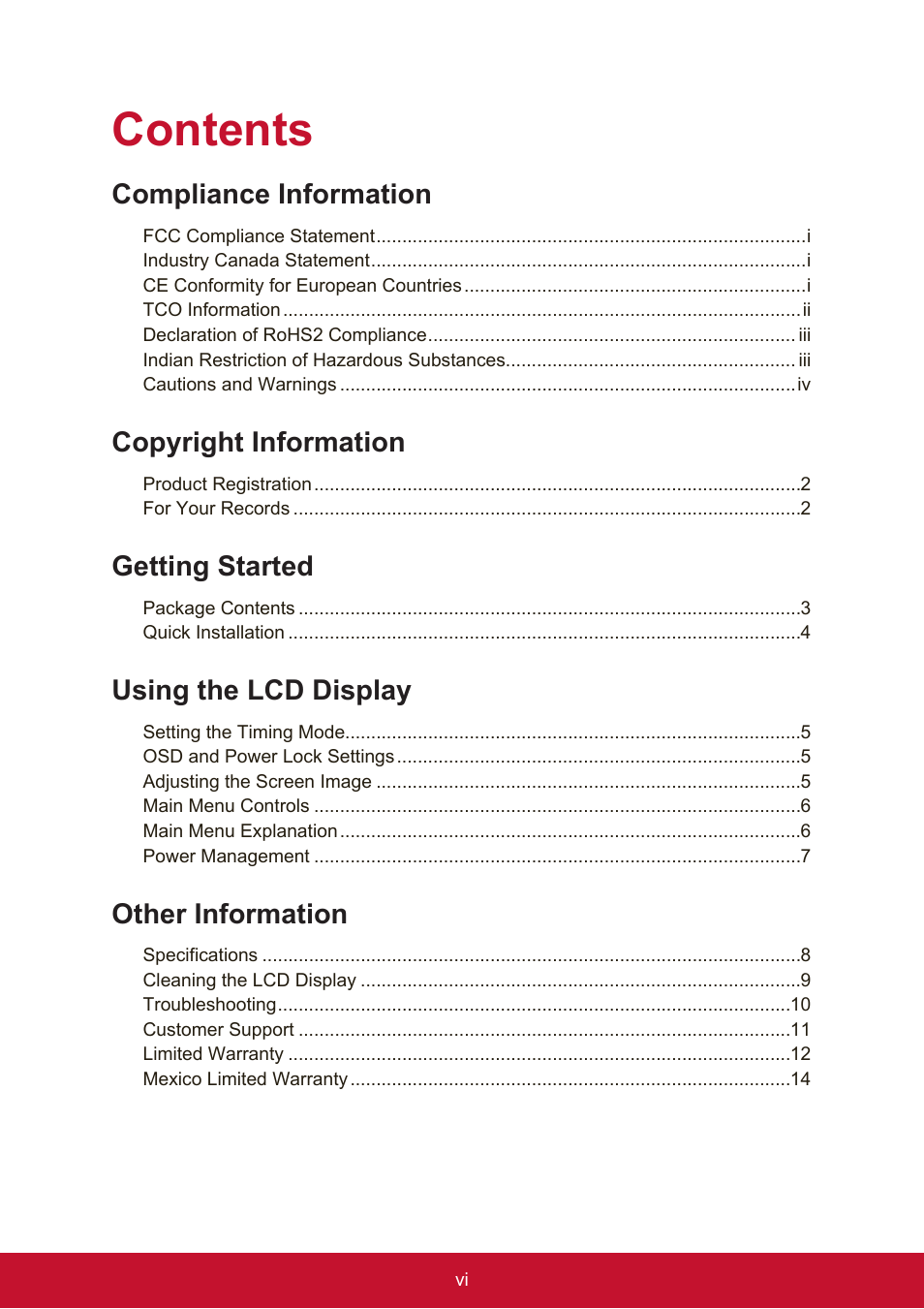 VIEWSONIC VX2276SMHD 21.5" 16:9 IPS Monitor User Manual | Page 8 / 24