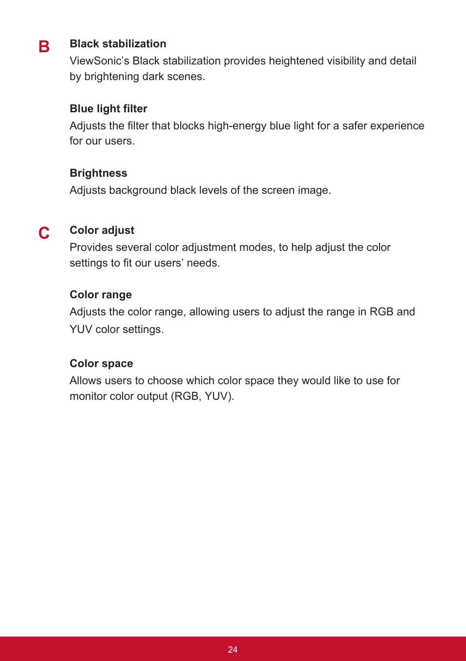 VIEWSONIC VX3276-mhd 31.5" 16:9 IPS Monitor User Manual | Page 28 / 55