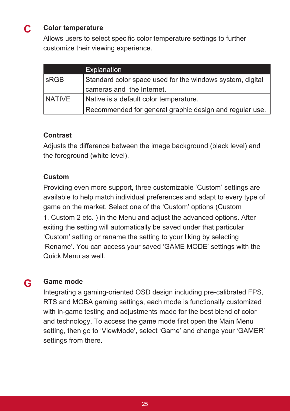 VIEWSONIC VX3276-mhd 31.5" 16:9 IPS Monitor User Manual | Page 29 / 55