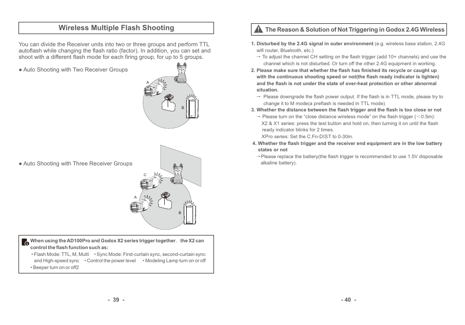 页 22, Wireless multiple flash shooting | Godox AD100Pro & AD300Pro 3-Light Kit User Manual | Page 21 / 24