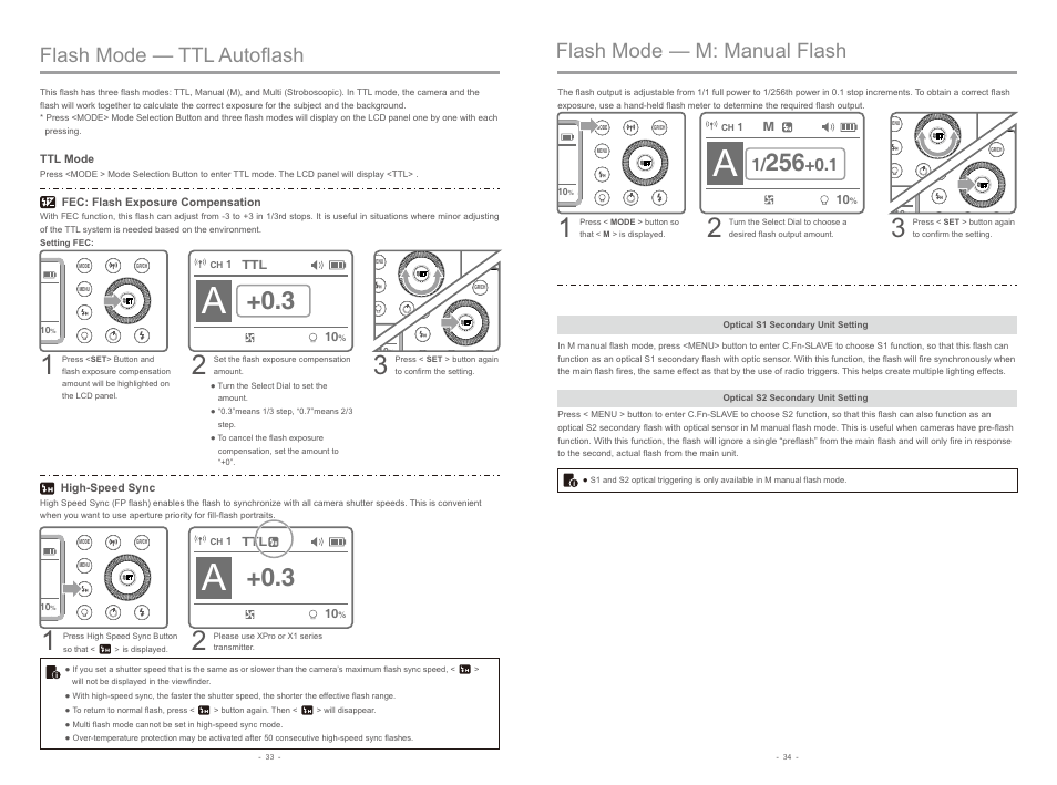 Flash mode — m: manual flash, Flash mode — ttl autoflash | Godox AD400Pro Witstro All-in-One Outdoor Flash User Manual | Page 7 / 13