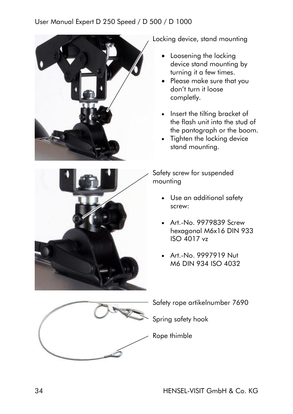 Hensel Expert D 250 SPEED Monolight User Manual | Page 34 / 96