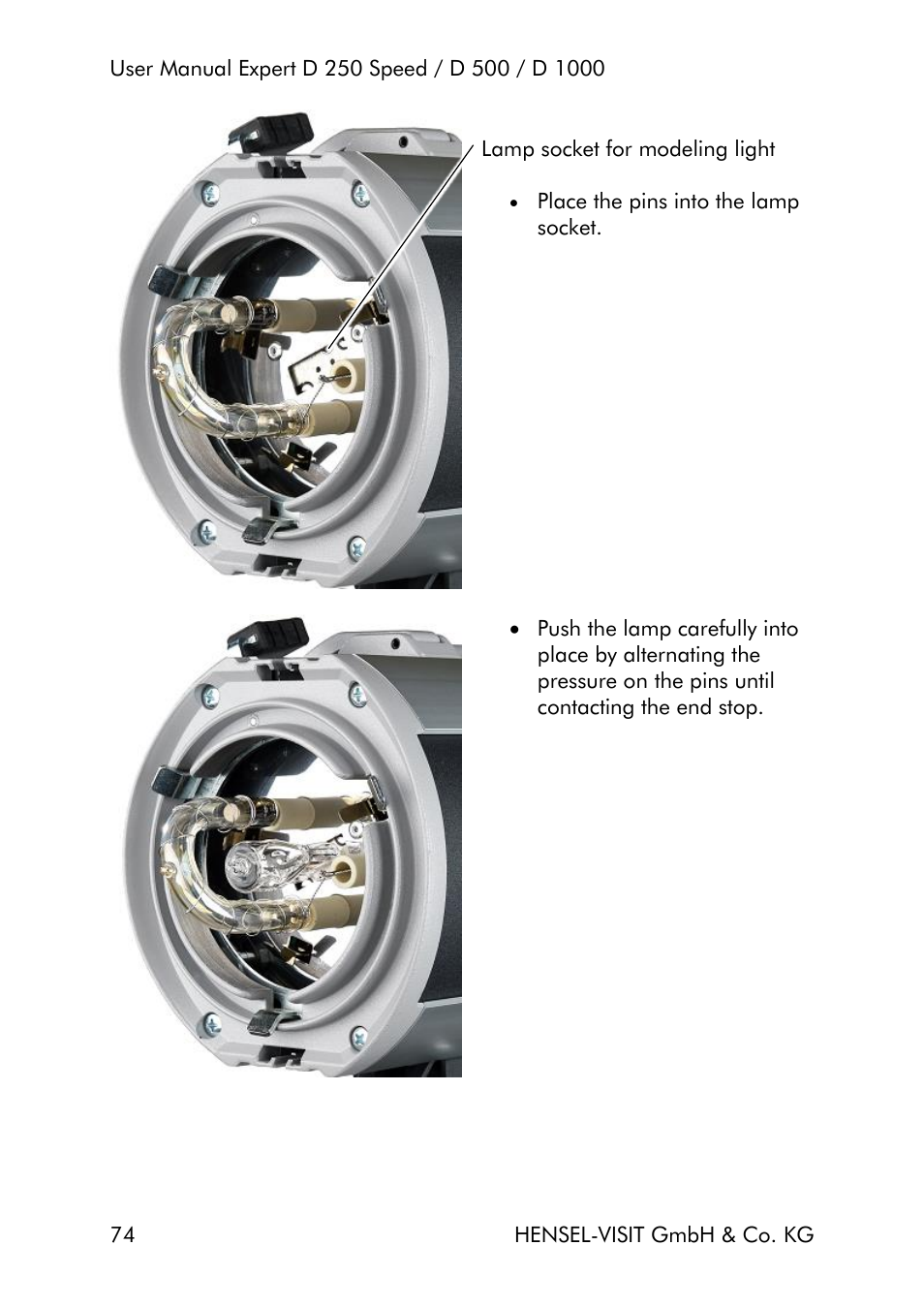 Hensel Expert D 250 SPEED Monolight User Manual | Page 74 / 96