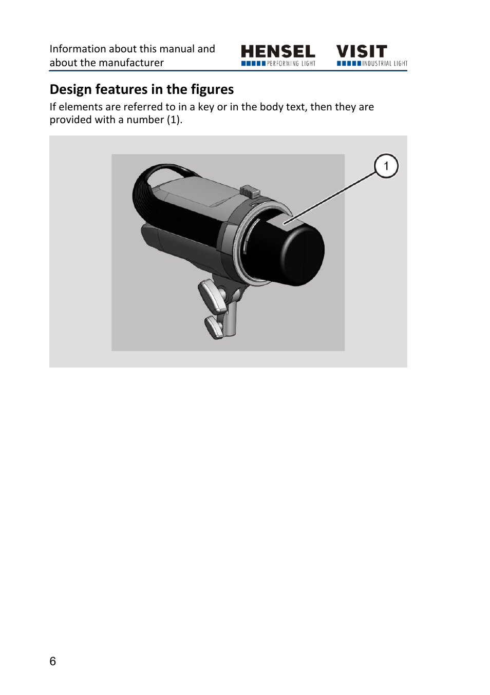 Design features in the figures | Hensel Certo 400 Monolight User Manual | Page 6 / 56