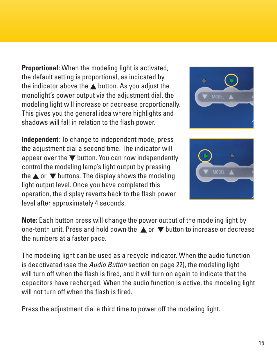 Impact VC-500WLN 500Ws Monolight User Manual | Page 15 / 28