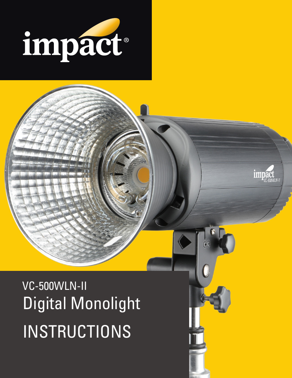 Impact VC-500WLN-II 500Ws Digital Monolight User Manual | 28 pages