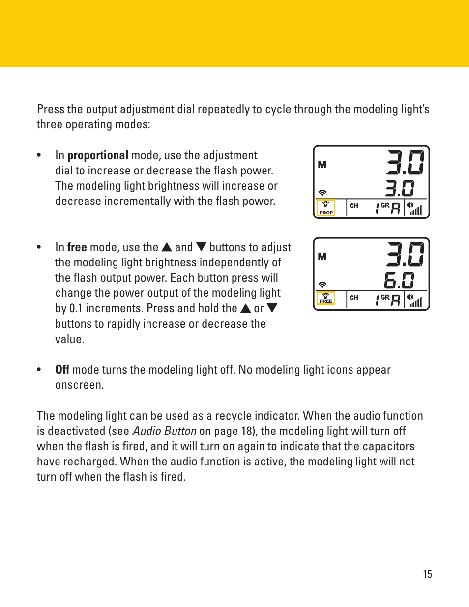 Impact VC-500WLN-II 500Ws Digital Monolight User Manual | Page 15 / 28
