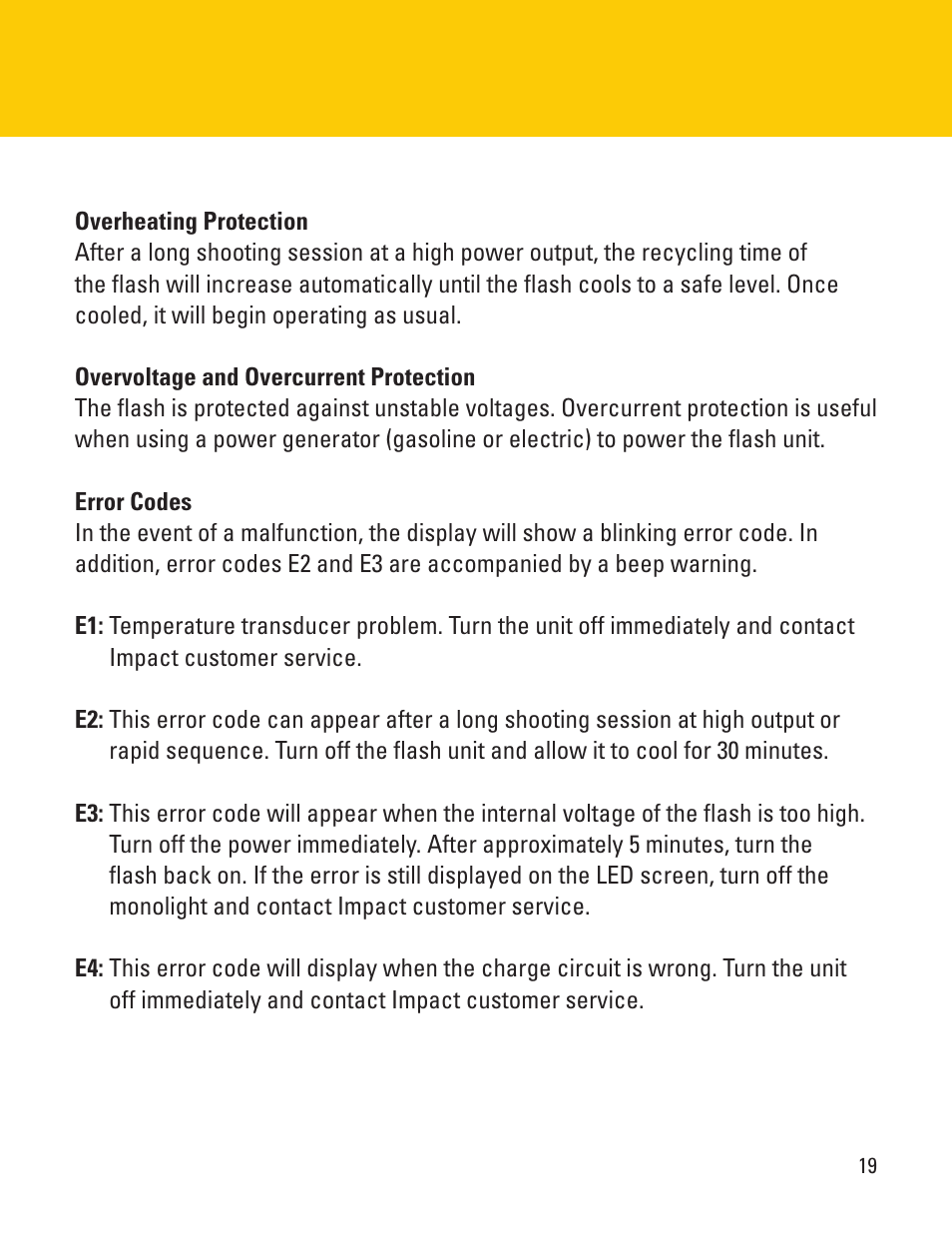 Impact VC-500WLN-II 500Ws Digital Monolight User Manual | Page 19 / 28