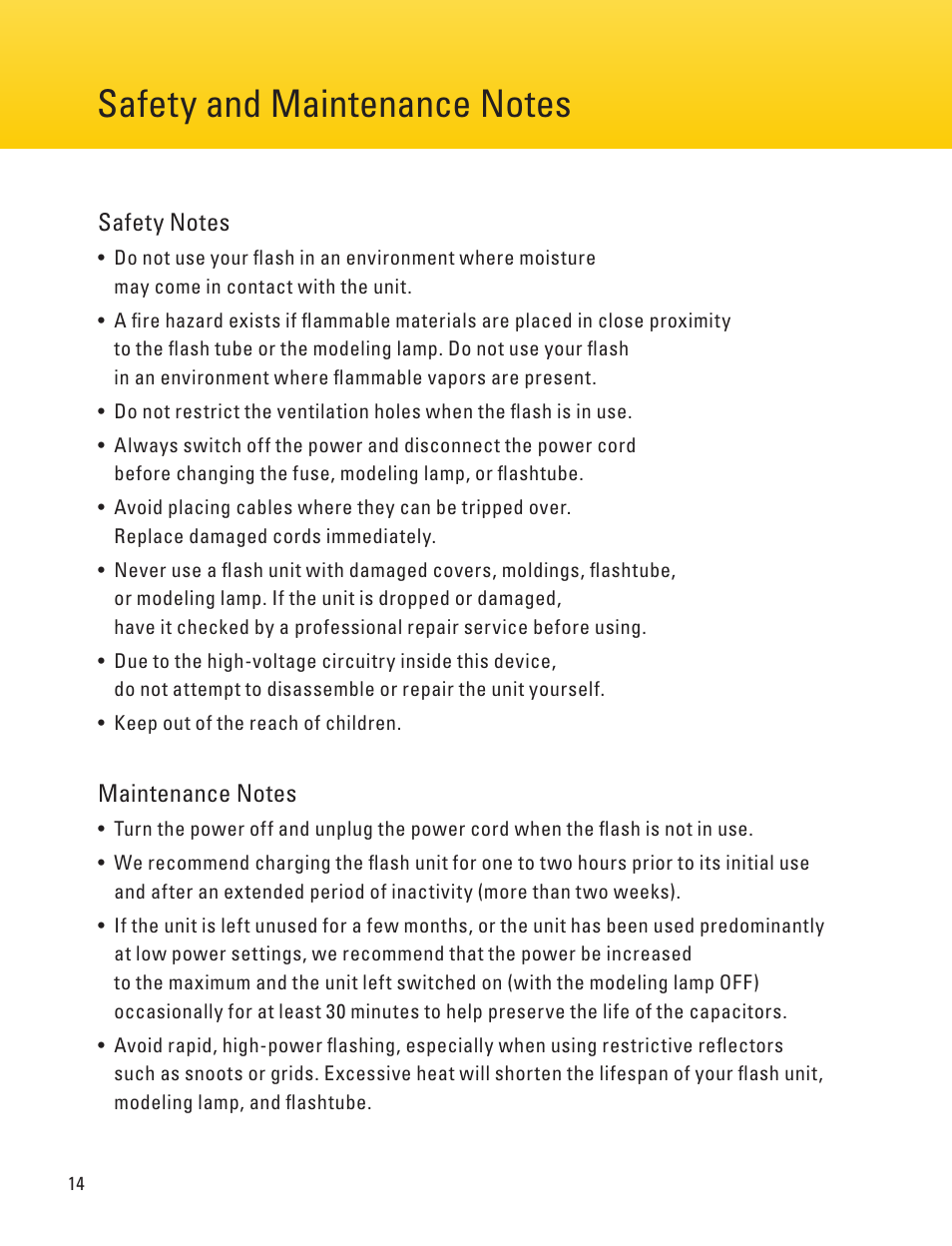 Preparing your monolight for use page 14 page 3 | Impact Digital Monolight 160W/s (120VAC) User Manual | Page 14 / 16