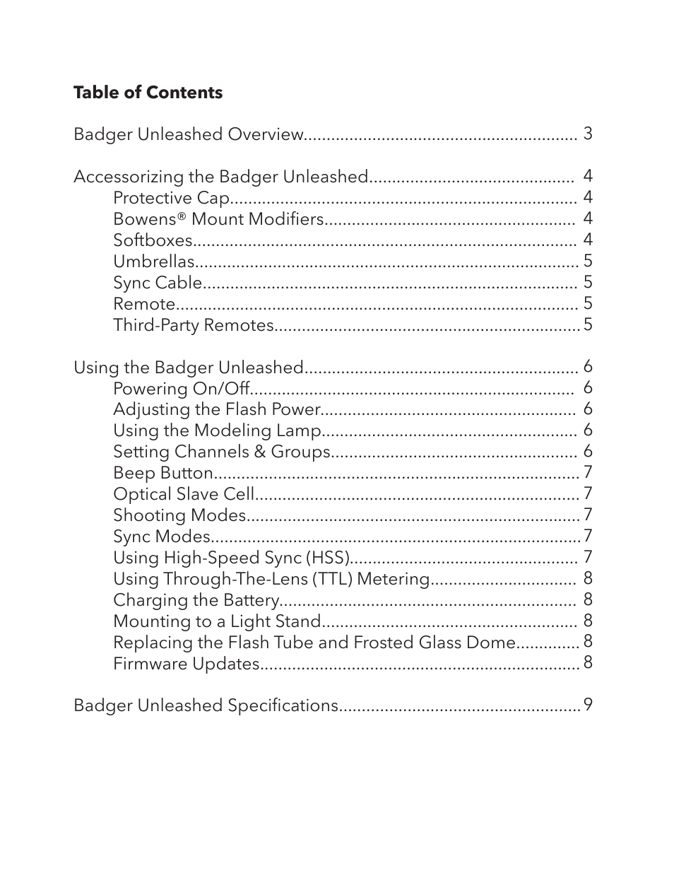 Interfit Badger Unleashed 2-Light Backpack Kit User Manual | Page 3 / 10