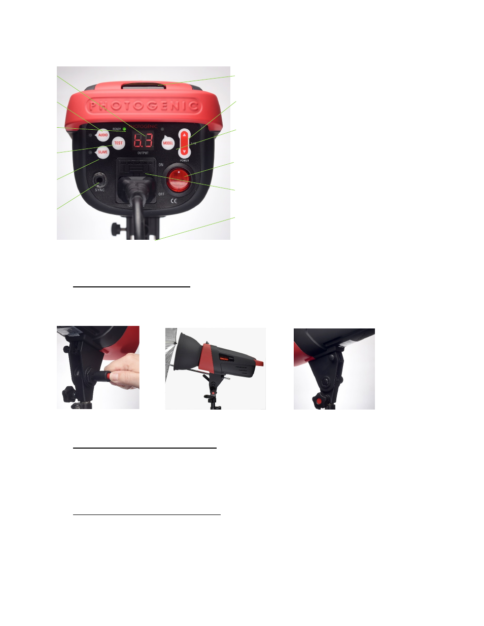 Photogenic Professional Lighting Matrix MCD400R Monolight with Ion Inverter, Beauty Dish, Grid, and Stand User Manual | Page 4 / 16