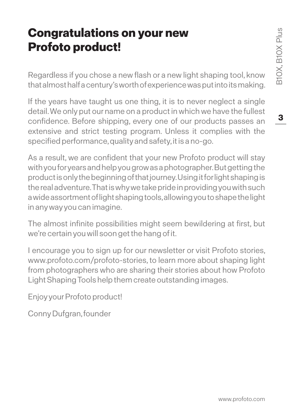 Profoto B10X OCF Flash Duo Kit User Manual | Page 3 / 40