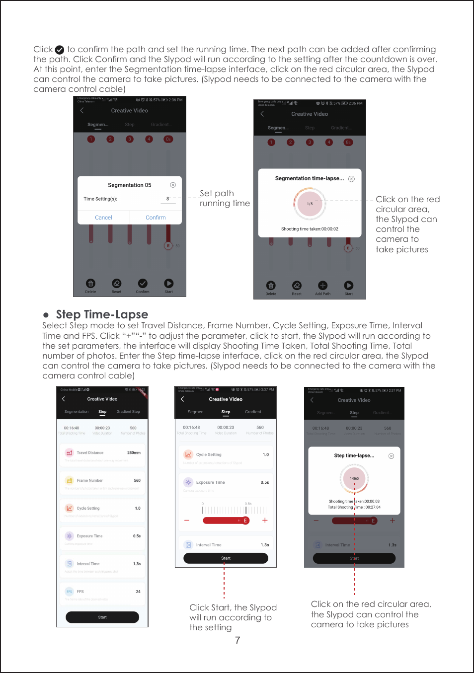 Step time-lapse | Moza Slypod User Manual | Page 9 / 14