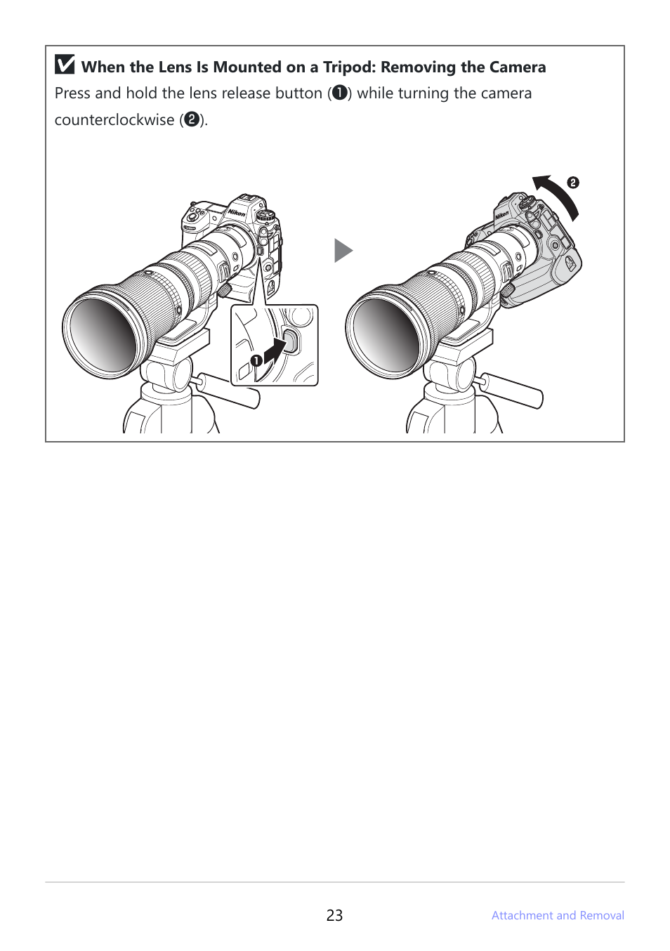 Nikon NIKKOR Z 800mm f/6.3 VR S Lens User Manual | Page 23 / 48