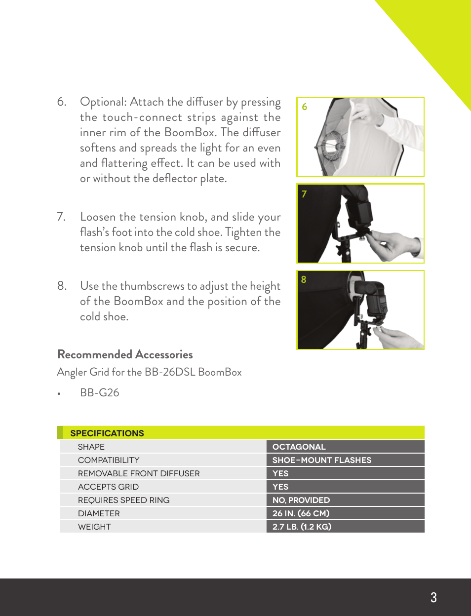 Angler BoomBox for Shoe-Mount Flashes (26") User Manual | Page 3 / 4