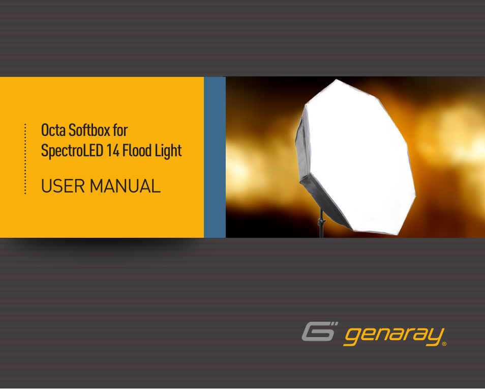 Genaray Octa Softbox for Spectro LED-14 Flood Light User Manual | 12 pages