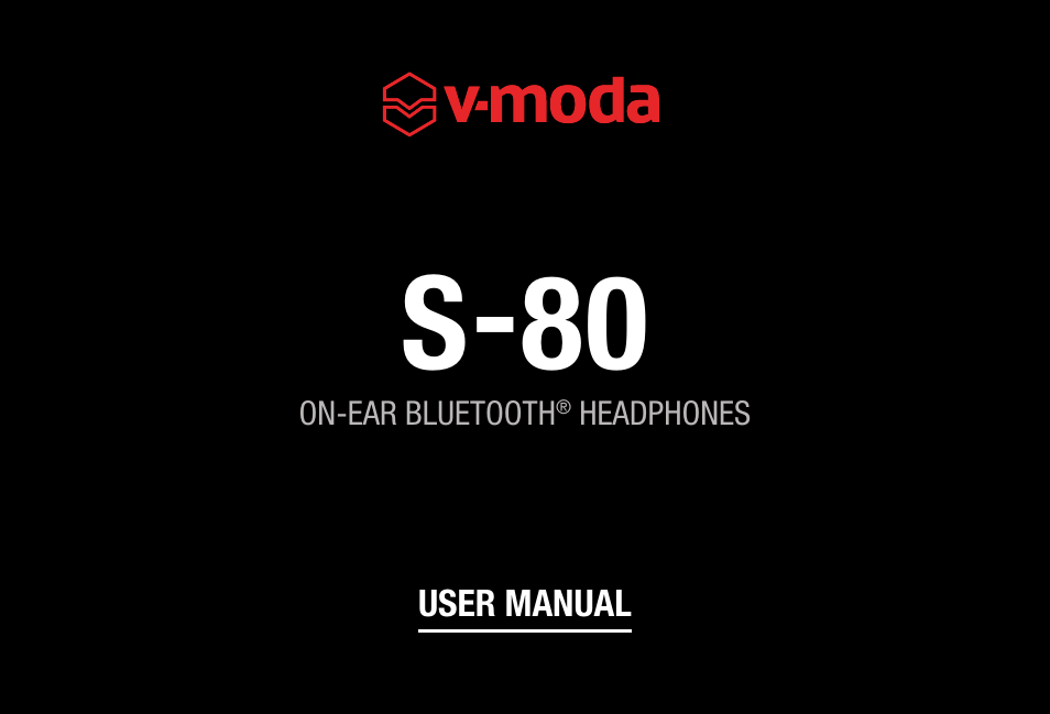 V-MODA S-80 On-Ear Bluetooth Headphones and Personal Speaker System (Rose Gold) User Manual | 28 pages