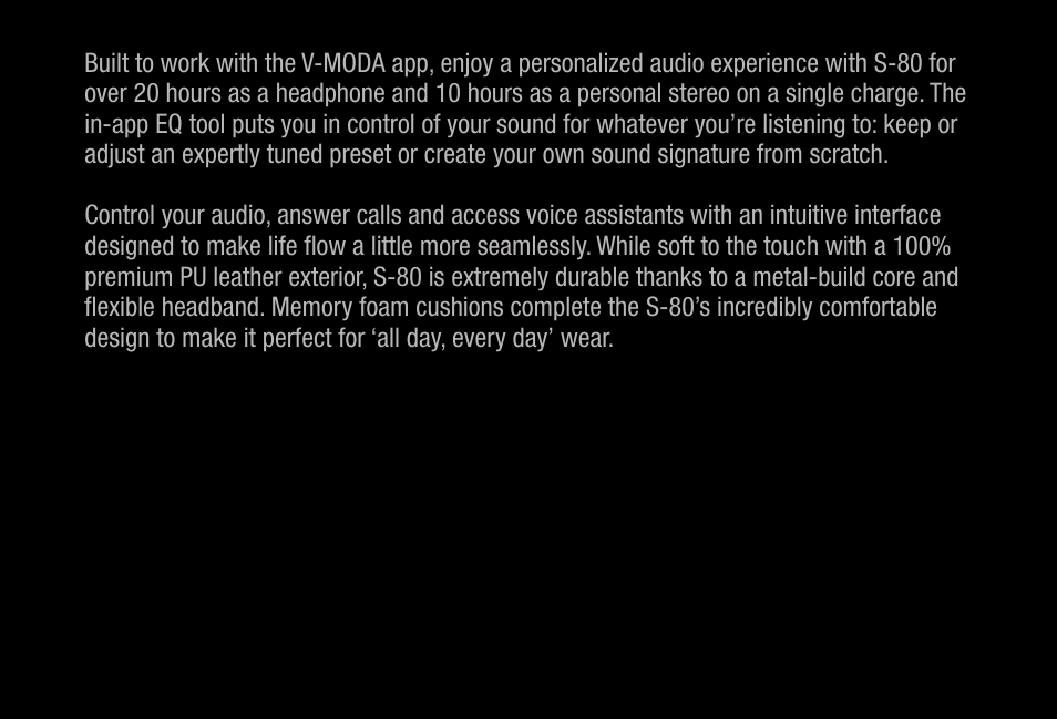 V-MODA S-80 On-Ear Bluetooth Headphones and Personal Speaker System (Rose Gold) User Manual | Page 5 / 28