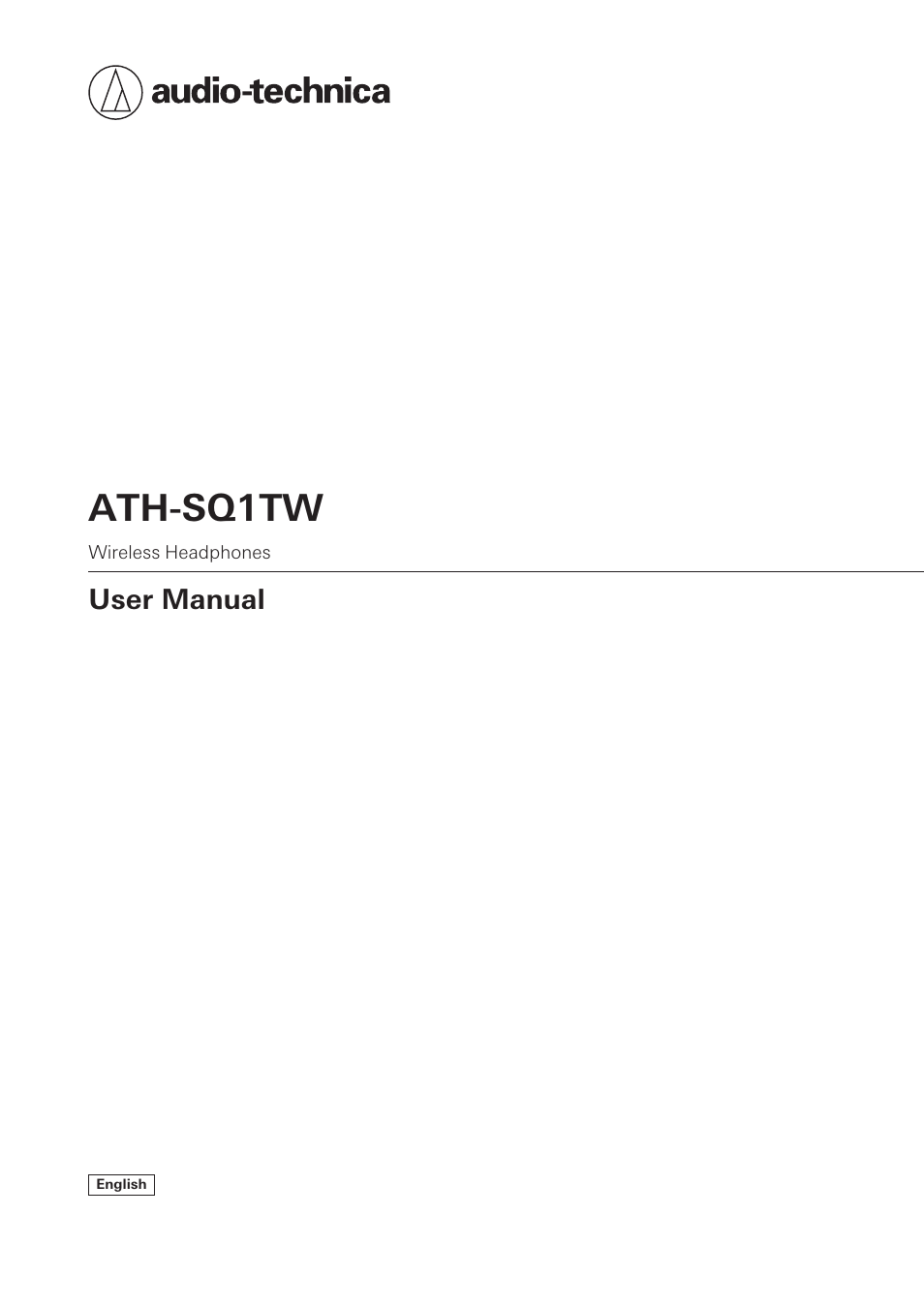 Audio-Technica ATH-SQ1TW True Wireless In-Ear Headphones (Popcorn White) User Manual | 36 pages