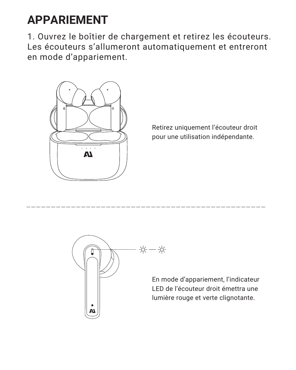 Appariement | Ausounds AU-Frequency ANC Noise-Canceling True Wireless Headphones (Tiffany) User Manual | Page 12 / 82