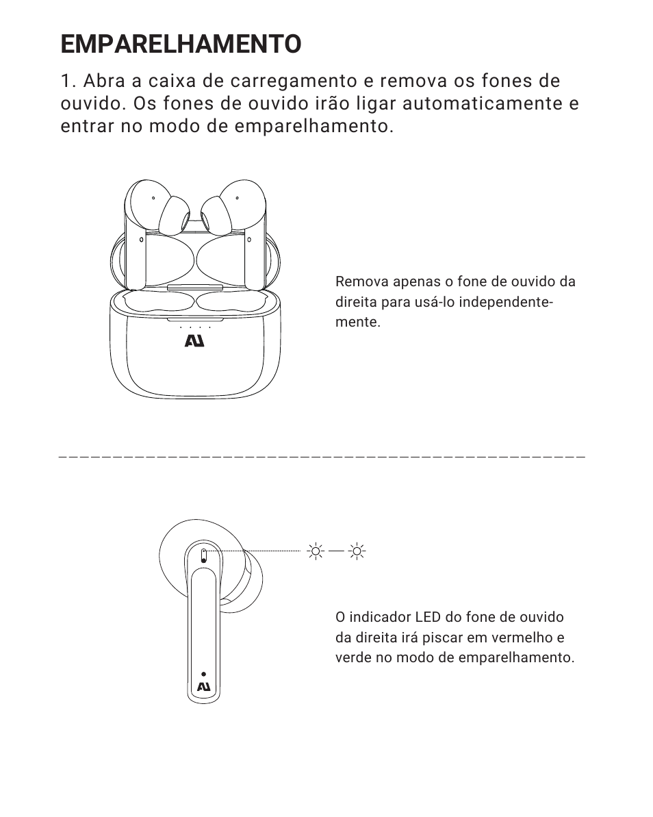 Emparelhamento | Ausounds AU-Frequency ANC Noise-Canceling True Wireless Headphones (Tiffany) User Manual | Page 20 / 82