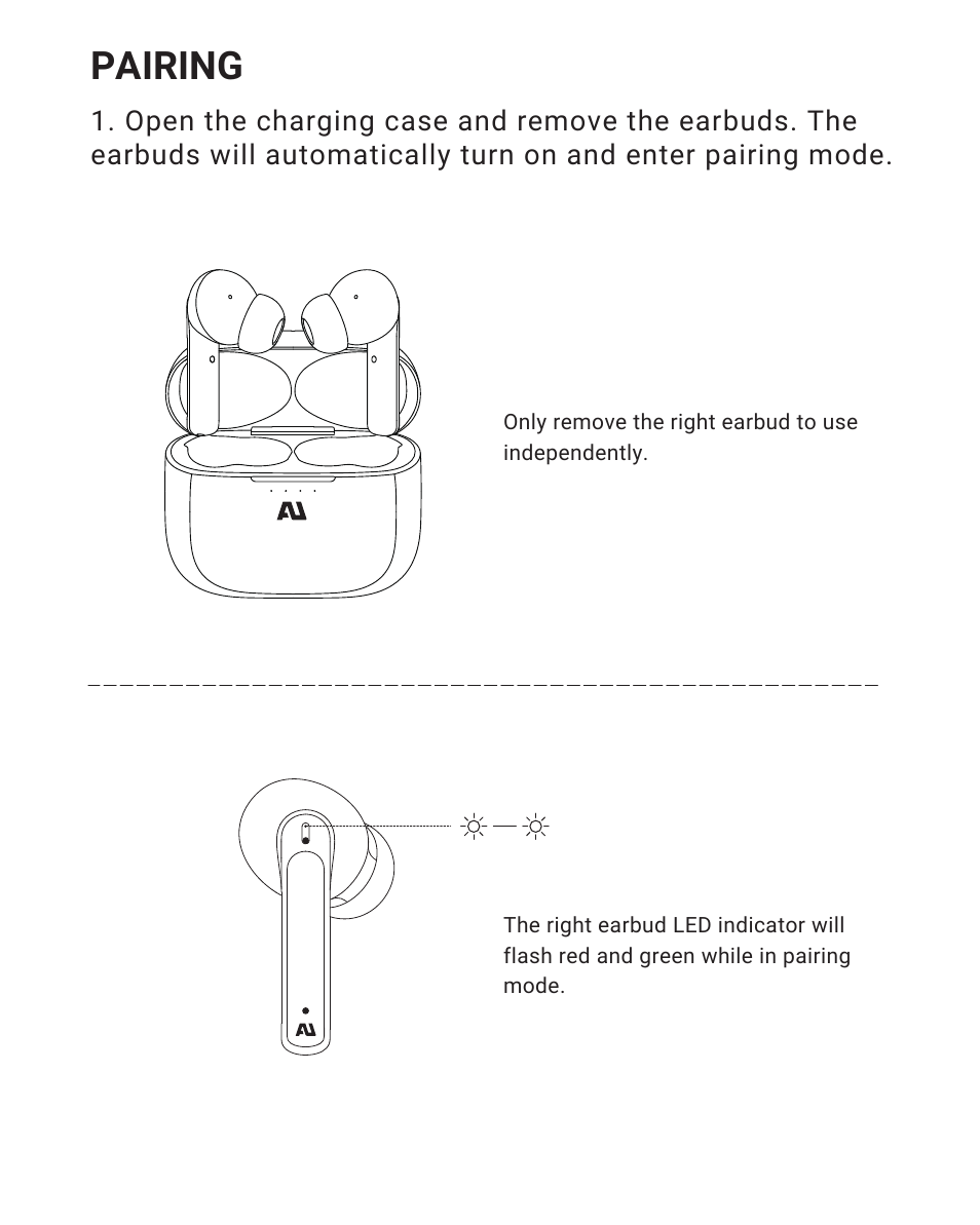 Pairing | Ausounds AU-Frequency ANC Noise-Canceling True Wireless Headphones (Tiffany) User Manual | Page 4 / 82